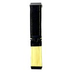 Per Samsung Galaxy Watch 7/6/5 Snap Button Spazzolato Peluche Cinturino Orologio (Nero Giallo)