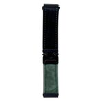 Per Samsung Galaxy Watch 7/6/5 Cinturino per orologio in peluche spazzolato con bottone a pressione (nero verde militare)