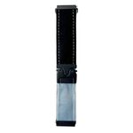 Per Samsung Galaxy Watch 7/6/5 Snap Button Brushed Plush Watch Band (Nero Blu Grigio)