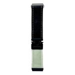 Per Samsung Galaxy Watch 7/6/5 Snap Button Spazzolato Peluche Cinturino Orologio (Nero Verde)