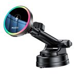 Yesido C315 Supporto di ricarica wireless per auto con ventosa da 15 W e illuminazione RGB (nero)
