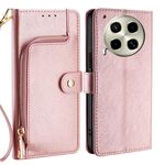 Per Tecno Camon 30 Custodia in pelle con cerniera (oro rosa)