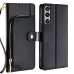 Per Sony Xperia 1 VI Custodia in pelle con cerniera (nero)