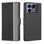 Per Infinix Note 40 5G Twill Texture Custodia in pelle con pulsanti laterali (nero)