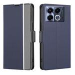 Per Infinix Note 40 5G Twill Texture Custodia in pelle con pulsanti laterali (blu)
