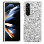 Per Samsung Galaxy Z Fold6 Custodia per telefono in TPU antiurto con polvere glitterata (argento)