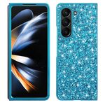 Per Samsung Galaxy Z Fold6 Custodia per telefono in TPU antiurto con polvere glitterata (blu)