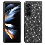 Per Samsung Galaxy Z Fold6 Custodia per telefono in TPU antiurto con polvere glitterata (nero)