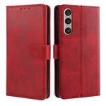 Per Sony Xperia 1 VI Custodia per telefono in pelle con fibbia a ribalta e texture in vitello (rosso)