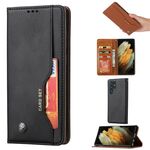 Per Samsung Galaxy S25 Ultra 5G Custodia per telefono in pelle con texture Knead Skin Flip (nero)
