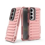 Per Samsung Galaxy S25 5G Custodia per telefono con airbag in TPU ibrido per PC ad alta trasparenza (rosso pesca)
