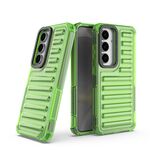 Per Samsung Galaxy S25 5G Custodia per telefono con airbag in TPU ibrido per PC ad alta trasparenza (verde trasparente)
