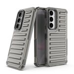 Per Samsung Galaxy S25+ 5G Custodia per telefono con airbag in TPU ibrido per PC ad alta trasparenza (nero trasparente)
