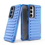 Per Samsung Galaxy S25+ 5G Custodia per telefono con airbag in TPU ibrido per PC ad alta trasparenza (blu trasparente)