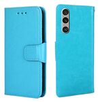 Per Sony Xperia 1 VI Custodia in pelle con texture cristallina (blu cielo)