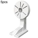 5 pz. Supporto da parete universale in plastica per telecamera di sorveglianza, modello: 1258B (bianco)