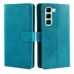 Per Infinix Hot 50 4G Custodia in pelle con fibbia a ribalta e texture in vitello (azzurro chiaro)