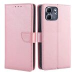 Per Infinix Hot 50i 4G Custodia per telefono in pelle con fibbia a ribalta e texture in vitello (oro rosa)