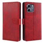 Per Infinix Hot 50i 4G Custodia per telefono in pelle con fibbia a ribalta con texture in vitello (rosso)