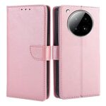 Per Infinix Zero 40 4G Custodia per telefono in pelle con fibbia a ribalta e texture in vitello (oro rosa)