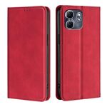 Per Infinix Hot 50i 4G Custodia in pelle magnetica Skin Feel (rosso)