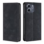Per Infinix Hot 50i 4G Custodia in pelle magnetica Skin Feel (nera)