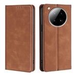 Per Infinix Zero 40 4G Custodia in pelle magnetica Skin Feel (marrone chiaro)
