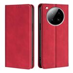 Per Infinix Zero 40 4G Custodia in pelle magnetica Skin Feel (rosso)