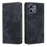 Per Infinix Hot 50i RFID Anti-furto Spazzola Magnetico Custodia in Pelle per Telefono (Nero)