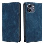 Per Infinix Hot 50i RFID Anti-furto Spazzola Magnetico Custodia in Pelle per Telefono (Blu)