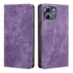 Per Infinix Hot 50i RFID Anti-theft Brush Custodia magnetica in pelle per telefono (viola)