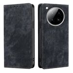 Per Infinix Zero 40 4G RFID Anti-furto Spazzola Magnetico Custodia in Pelle per Telefono (Nero)