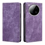 Per Infinix Zero 40 4G RFID Anti-furto Spazzola Magnetico Custodia in Pelle per Telefono (Viola)