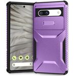 Per Google Pixel 7a Custodia per telefono con schermo scorrevole Camshield (viola)