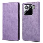 Per Xiaomi 15 Business Custodia per telefono in pelle magnetica RFID tinta unita (viola)