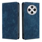 Per Redmi 14C 4G RFID Anti-furto Spazzola Magnetico Custodia in Pelle per Telefono (Blu)