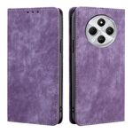 Per Redmi 14C 4G RFID Anti-furto Spazzola Magnetico Custodia in Pelle per Telefono (Viola)