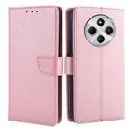 Per Redmi 14C 4G Custodia per telefono in pelle con fibbia a ribalta e texture in vitello (oro rosa)