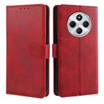 Per Redmi 14C 4G Custodia per telefono in pelle con fibbia a ribalta con texture in vitello (rosso)