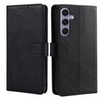 Per Samsung Galaxy S25+ 5G Custodia per telefono in pelle con fibbia a ribalta con texture di vitello (nero)