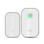 Campanello wireless impermeabile a lunga distanza 2 in 1 (argento)