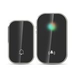 Campanello wireless impermeabile a lunga distanza 2 in 1 (nero)