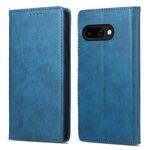 Per Google Pixel 9a Business Custodia per telefono in pelle magnetica RFID tinta unita (blu)