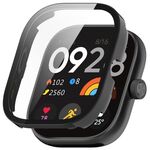 Per Redmi Watch 5 eSIM Pellicola temperata Custodia protettiva per orologio PC integrata (nero)