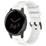 Per Garmin Watch 22mm Cinturino in silicone con fibbia nera punteggiata (bianco)