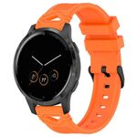 Per Garmin Watch 22mm Cinturino in silicone con fibbia nera punteggiata (arancione)