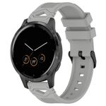 Per Garmin Watch 22mm Cinturino in silicone con fibbia nera punteggiata (grigio)