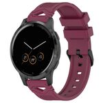 Per Garmin Watch 22mm Cinturino in silicone con fibbia nera punteggiata (rosso vino)