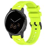 Per Garmin Watch 22mm Cinturino in silicone con fibbia nera punteggiata (verde lime)
