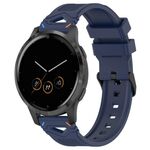 Per Garmin Watch 22mm Cinturino in silicone con fibbia nera punteggiata (due colori + blu notte)